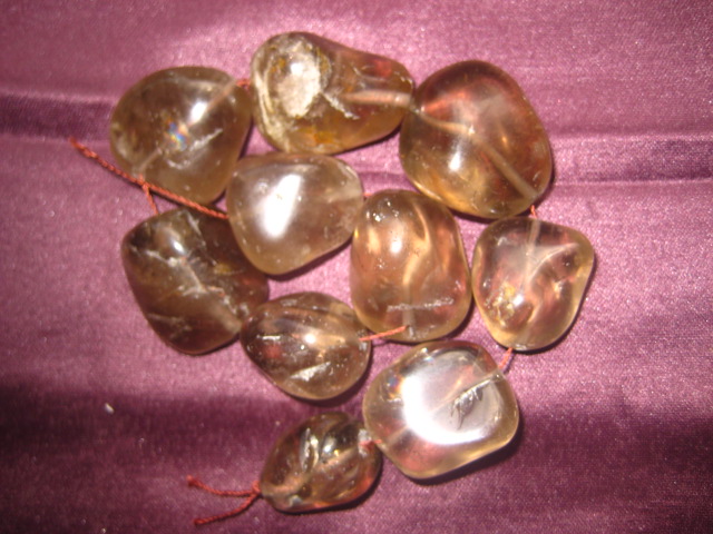 Smokey Beads Quartz to absorb negative energy 3326